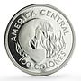 Costa Rica 100 colones Conservation Manatee Fauna proof silver coin 1974