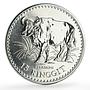 Malaysia 15 ringgit Conservation Wildlife Gaur Bull Fauna silver coin 1976