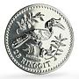 Malaysia 25 ringgit Conservation Wildlife Hornbill Bird Fauna silver coin 1976
