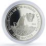 Ecuador 25000 sucres Two Worlds Encounter Balsa Ship Clipper silver coin 2002