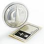 American Samoa 25 dollars America Cup Yachting Ship 5 oz proof silver coin 1988