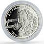 Transnistria 100 roubles Composer Anton Rubinstein Music silver coin 2004