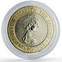Jersey 2 pounds Queen Elizabeth 12 Parish Crests KM-99 bimetal coin 1997