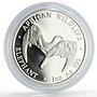 Zambia 5000 kwacha African Wildlife Elephant Fauna proof silver coin 2002