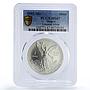 Mexico 1 onza Libertad Angel of Independence MS67 PCGS silver coin 1992