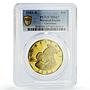 Marshall Is. 10 dollars Christmas Madonna Baby Jesus MS67 PCGS brass coin 1993