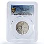 Mexico 1/4 onza Libertad Angel of Independence MS68 PCGS silver coin 1998