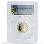 Mauritius 10 cents Republic Coinage Queen Elizabeth PR66 PCGS CuNi coin 1971