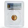 Mauritius 1 cent Republic Coinage Queen Elizabeth PR67 PCGS bronze coin 1971