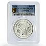Costa Rica 50 colones Conservation Turtle Fauna PR67 PCGS silver coin 1974