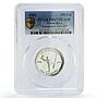 Costa Rica 300 colones Revolutionary Juan Santamaria PR67 PCGS silver coin 1981