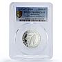 Kurdistan 10000 dinars Wildlife Falcon Eagle Bird X#5 PR68 PCGS silver coin 2006