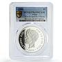 Palau 5 dollars Spanish 5 Pesetas Child Alfonso XIII PR69 PCGS silver coin 1999