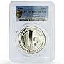 Kuwait 5 dinars Oil Shipment 50th Anniversary PR67 PCGS silver coin 1996