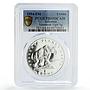 Gibraltar 1 crown Preserve Planet Sabretooth Tiger PR69 PCGS silver coin 1994