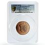 Chad 10000 francs Independence De Gaulle 1960 PATTERN SP67 PCGS bronze coin 1970