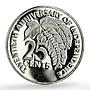 Trinidad Tobago 25 cents Independence Anniversary Flower proof silver coin 1982