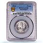 Montenegro 1 perper King Nicholas I Coinage KM-14 AU55 PCGS silver coin 1914