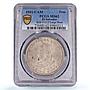 El Salvador 1 peso Cristobal Colon Large Bust KM-115 MS62 PCGS silver coin 1911