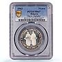 Bulgaria 5 leva Slavonic Slavic Alphabet 1100 Years PR67 PCGS silver coin 1963