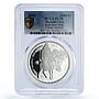 Burkina Faso 1000 francs Forest Animals Deer Fauna PL70 PCGS silver coin 2016