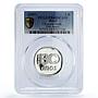 Brazil 3 reais Central Bank 30th Anniversary PR68 PCGS silver coin ND (1997)