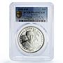 Liberia 10 dollars General Chiang Kai Shek Politics PR68 PCGS silver coin 1995