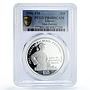 Liberia 10 dollars CCP Chairman Mao Zedong Politics PR68 PCGS silver coin 1996