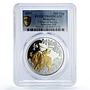 Mongolia 500 togrog Lunar Calendar Year of Ox Gilt PR68 PCGS silver coin 1997