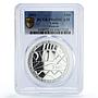 Latvia 1 lats Roots Times Values Heaven PR69 PCGS silver coin 2001