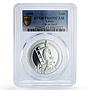 Latvia 1 lats Lucky Coin Cat on Roof PR69 PCGS silver coin 2008