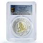 Mongolia 500 togrog Lunar Calendar Monkey Year Gilt PR70 PCGS silver coin 2004