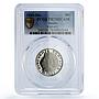 Mexico 50 centavos Aztec Chief Cuauhtemoc KM-452 PR70 PCGS silver coin 1983