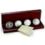 Uzbekistan 100 som x 4 Set Great Ancestors Historic Persons silver coins 1999