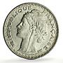 France French Indochina 1 piastre Marianna Laureate Head KM-19 silver coin 1931