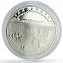China 10 yuan Tibet Railway Opening Railroads Trains proof silver coin 2006