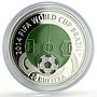 Maldives 20 rufiyaa Football World Cup in Brazil Stadium proof silver coin 2012