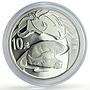 China 10 yuan Lunar Calendar Year of the Ox Bull proof silver coin 2009
