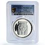 Egypt 5 pounds Ancient Treasures Hathor Mask Amulet PR68 PCGS silver coin 1993