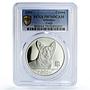 Gibraltar 1 crown Home Pets Dogs Welsh Corgi Animals PR70 PCGS silver coin 1991