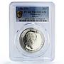 Philippines 25 piso Aquino Reagan Visit Politics PR69 PCGS silver coin 1986