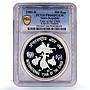 India 100 rupees UNICEF Save the Children Child Year Piefort PR66 PCGS coin 1981
