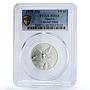 Mexico 1/4 onza Libertad Angel of Independence MS68 PCGS silver coin 1996