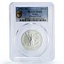Mexico 1/2 onza Libertad Angel of Independence MS68 PCGS silver coin 1993
