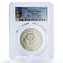 Mexico 2 pesos Precolombina Disco Muerte Death Disc MS68 PCGS silver coin 1997