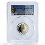 Mauritius 10 cents Republic Coinage Queen Elizabeth PR69 PCGS CuNi coin 1971