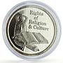 Zambia 500 kwacha Human Rights Religion Culture Politics proof silver coiin 1994