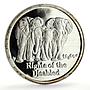 Zambia 500 kwacha Human Rights Disabled Persons Elephants proof silver coin 1994