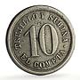 Ponce Puerto Rico 10 centavos El Cometa Trujillo y Subina Quincalla token coin