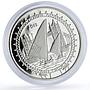 Isle of Man 1 crown London Olympic Games Sailing Ships proof silver coin 2009